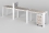 Маникюрный стол с подставкой для лаков и тумбой "Matrix" трехместный